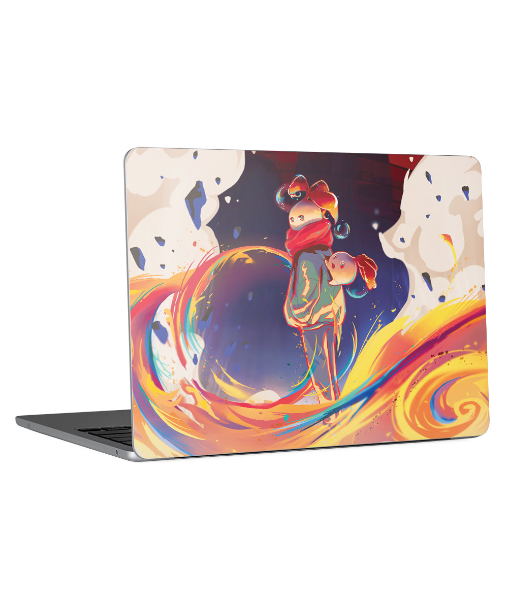 MacBook Skins Swirly Rainbow Design